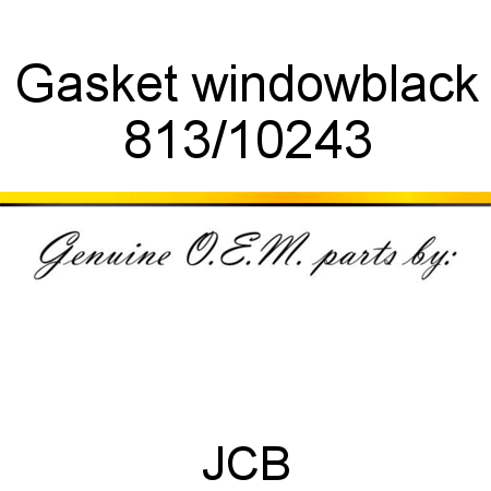 Gasket, window,black 813/10243