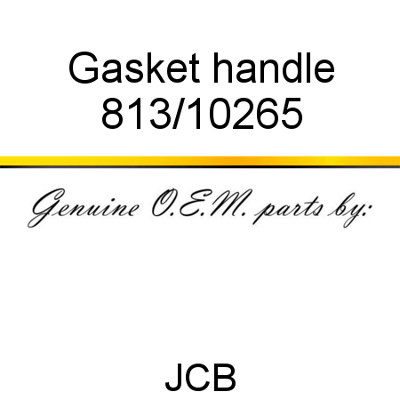 Gasket, handle 813/10265