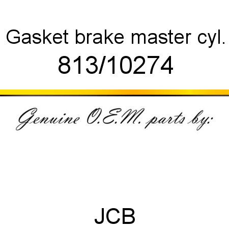 Gasket, brake master cyl. 813/10274