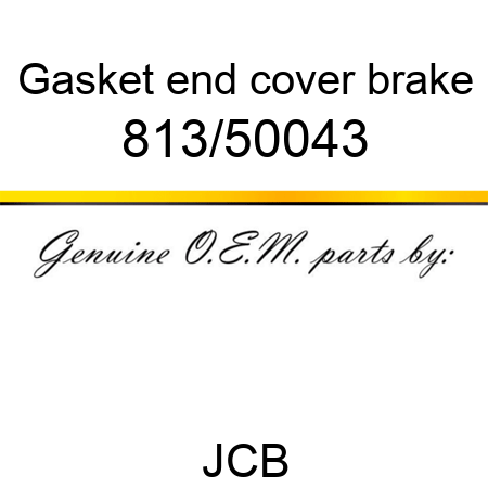 Gasket, end cover, brake 813/50043
