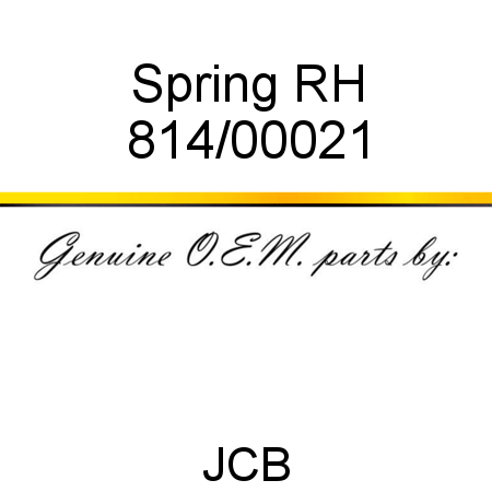 Spring, RH 814/00021