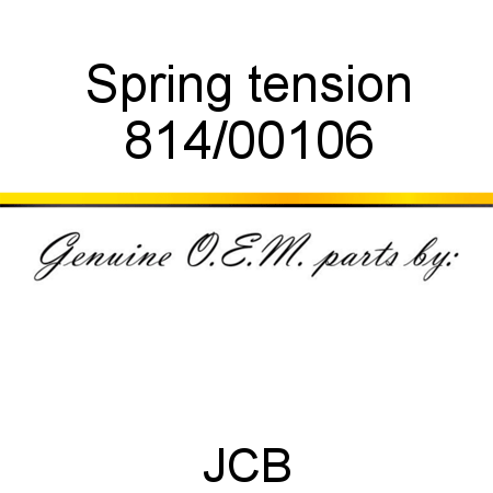 Spring, tension 814/00106