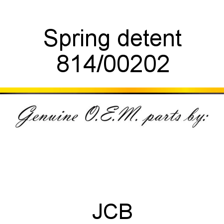 Spring, detent 814/00202
