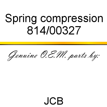Spring, compression 814/00327
