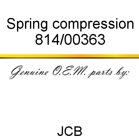 Spring, compression 814/00363