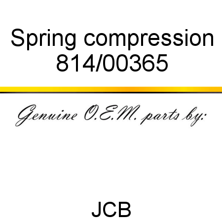 Spring, compression 814/00365