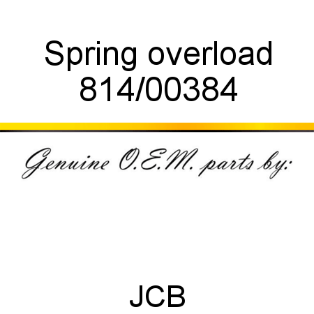 Spring, overload 814/00384