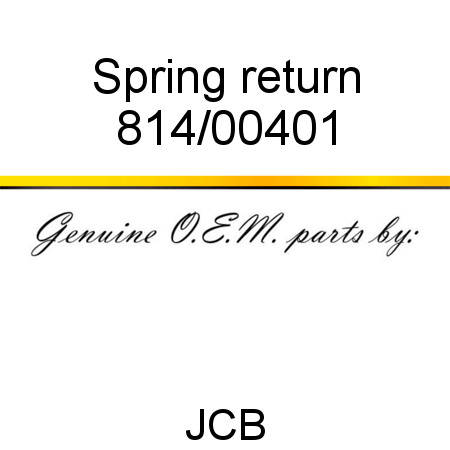 Spring, return 814/00401