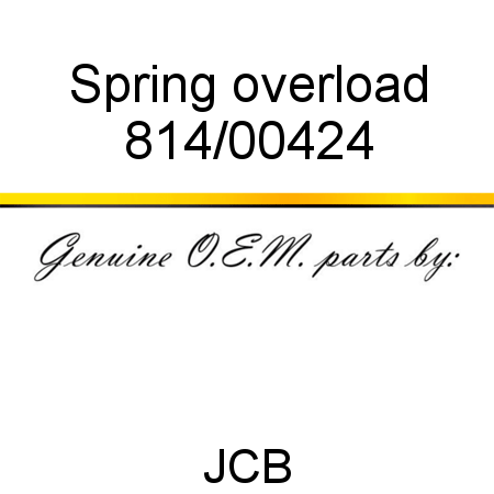 Spring, overload 814/00424