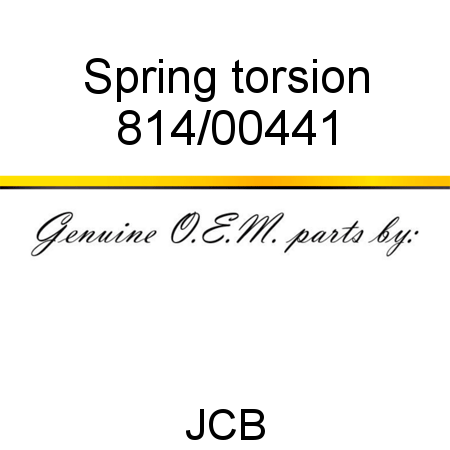 Spring, torsion 814/00441