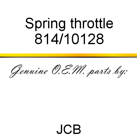 Spring, throttle 814/10128