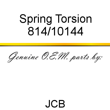 Spring, Torsion 814/10144