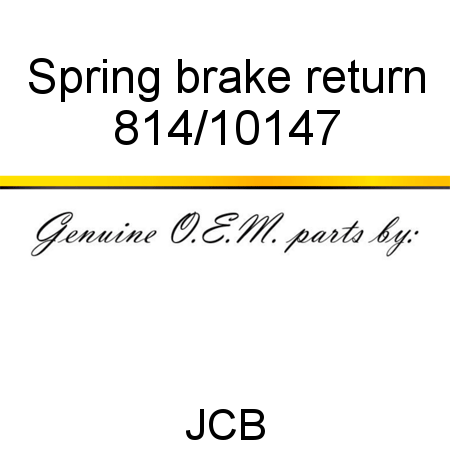 Spring, brake return 814/10147