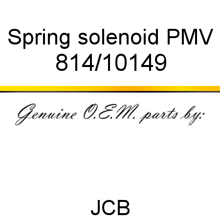 Spring, solenoid, PMV 814/10149
