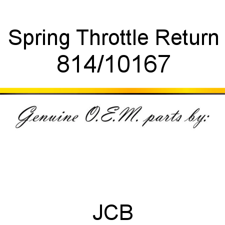Spring, Throttle Return 814/10167