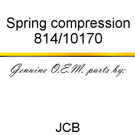 Spring, compression 814/10170