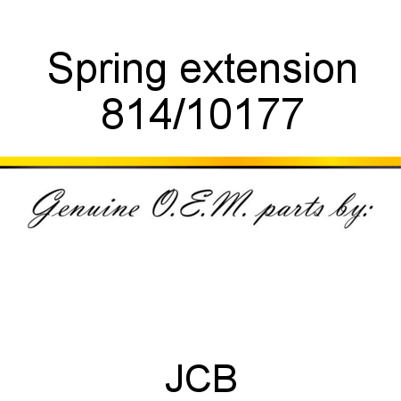 Spring, extension 814/10177