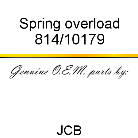 Spring, overload 814/10179