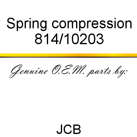 Spring, compression 814/10203