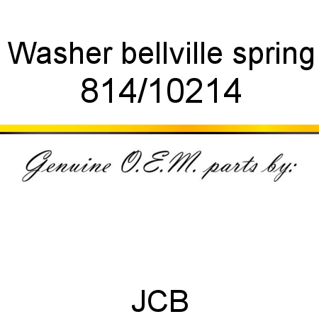 Washer, bellville spring 814/10214