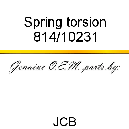 Spring, torsion 814/10231