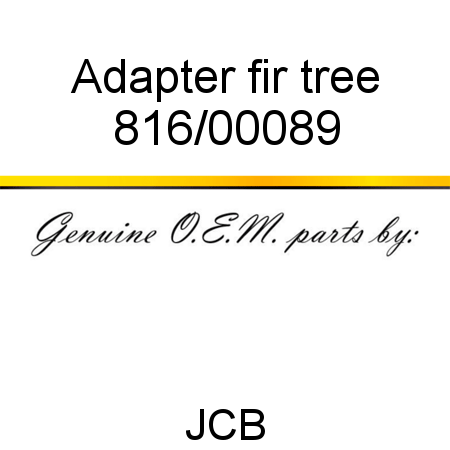 Adapter, fir tree 816/00089
