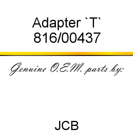 Adapter, `T` 816/00437