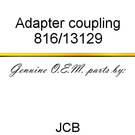 Adapter, coupling 816/13129