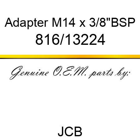 Adapter, M14 x 3/8