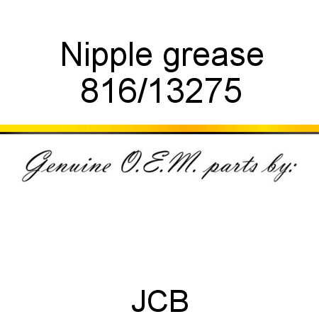 Nipple, grease 816/13275