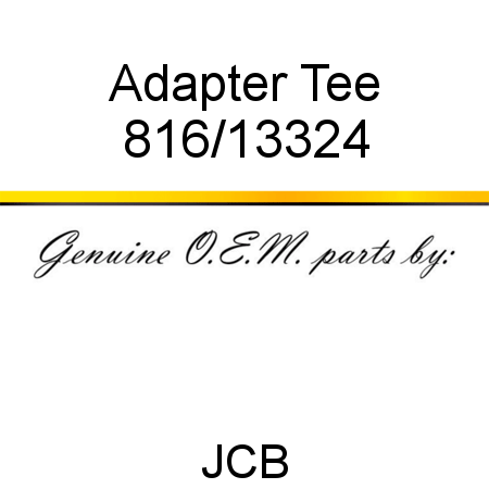 Adapter, Tee 816/13324