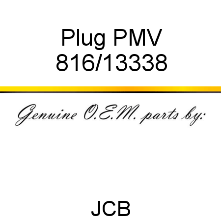 Plug, PMV 816/13338