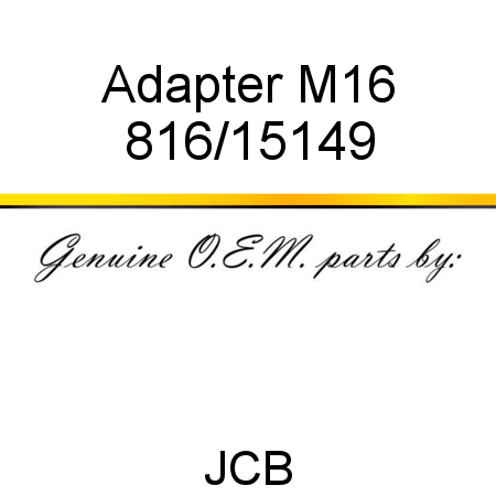 Adapter, M16 816/15149