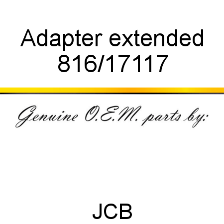 Adapter, extended 816/17117