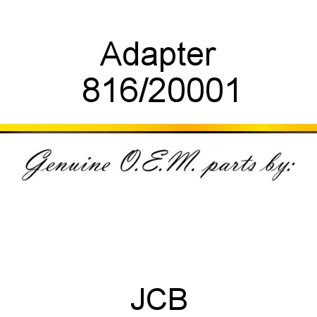 Adapter 816/20001