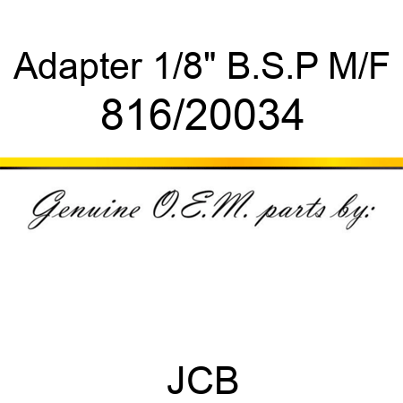 Adapter, 1/8