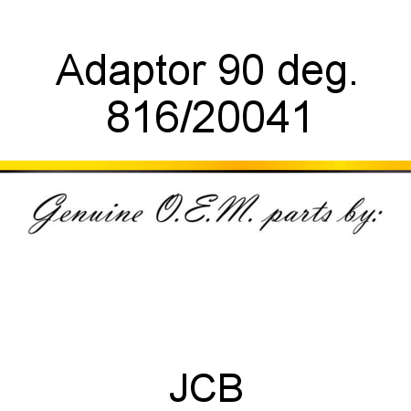 Adaptor, 90 deg. 816/20041