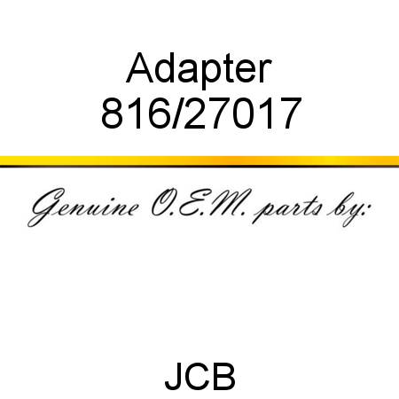 Adapter 816/27017