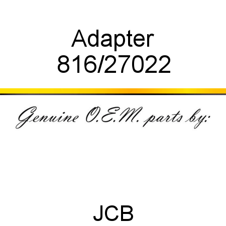Adapter 816/27022