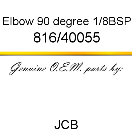 Elbow, 90 degree 1/8BSP 816/40055