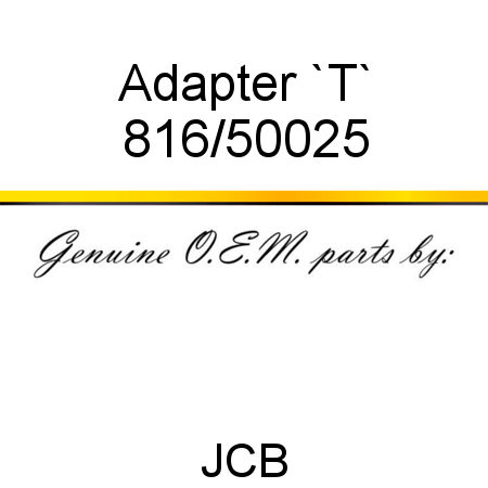 Adapter, `T` 816/50025