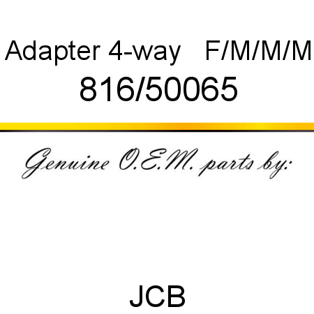 Adapter, 4-way   F/M/M/M 816/50065
