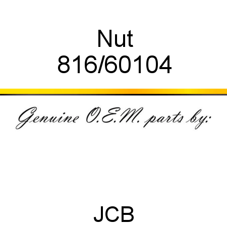 Nut 816/60104