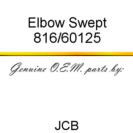 Elbow, Swept 816/60125