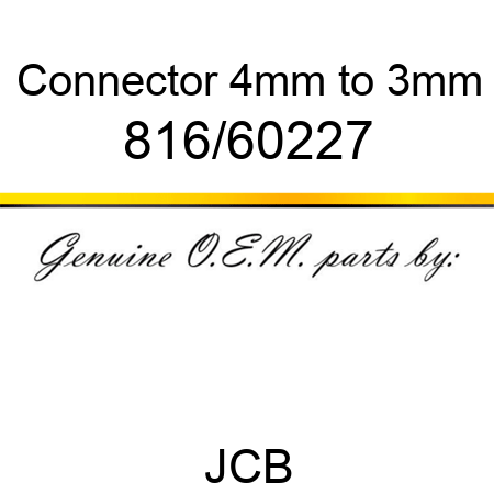Connector, 4mm to 3mm 816/60227