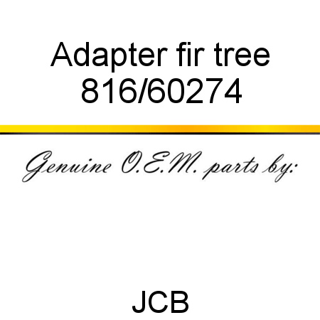 Adapter, fir tree 816/60274