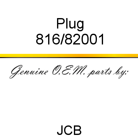 Plug 816/82001