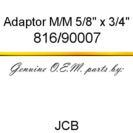 Adaptor, M/M 5/8