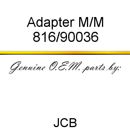 Adapter, M/M 816/90036
