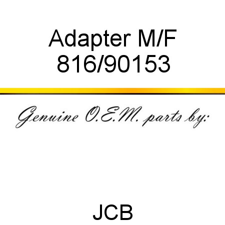 Adapter, M/F 816/90153